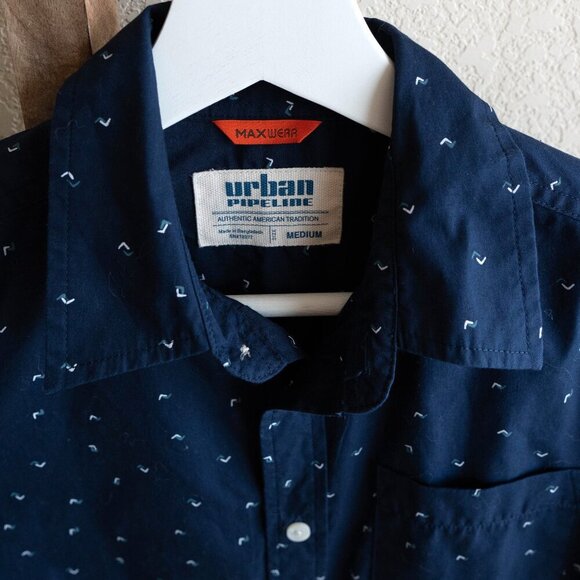 EUC! Bundle of 3 Shirts Boys SzM 8-10 Collar Short Sleeve Blue Aqua Gray Poplin - Picture 9 of 10